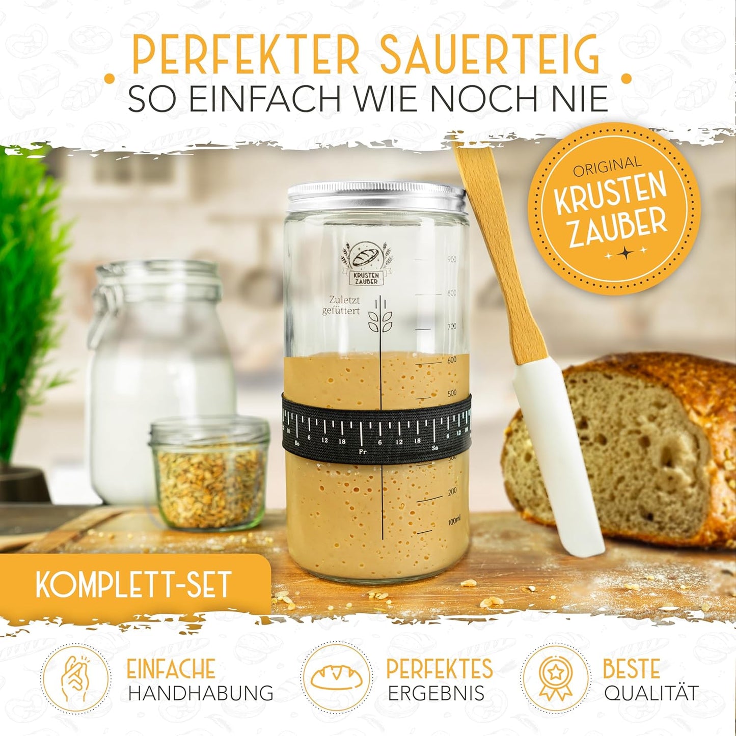 Sauerteig Starter Set, 1x1000ml, Sauerteig Starter Set