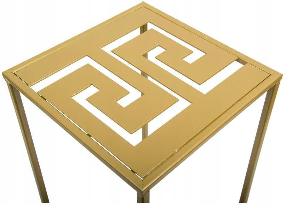 Blumenständer mit geometrischem Design (60 x 24 cm), Gold