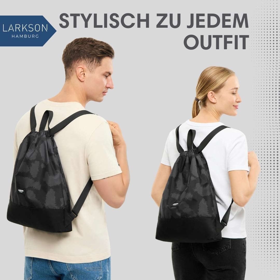 Turnbeutel No 7 mit Aussentasche, Grey Leo