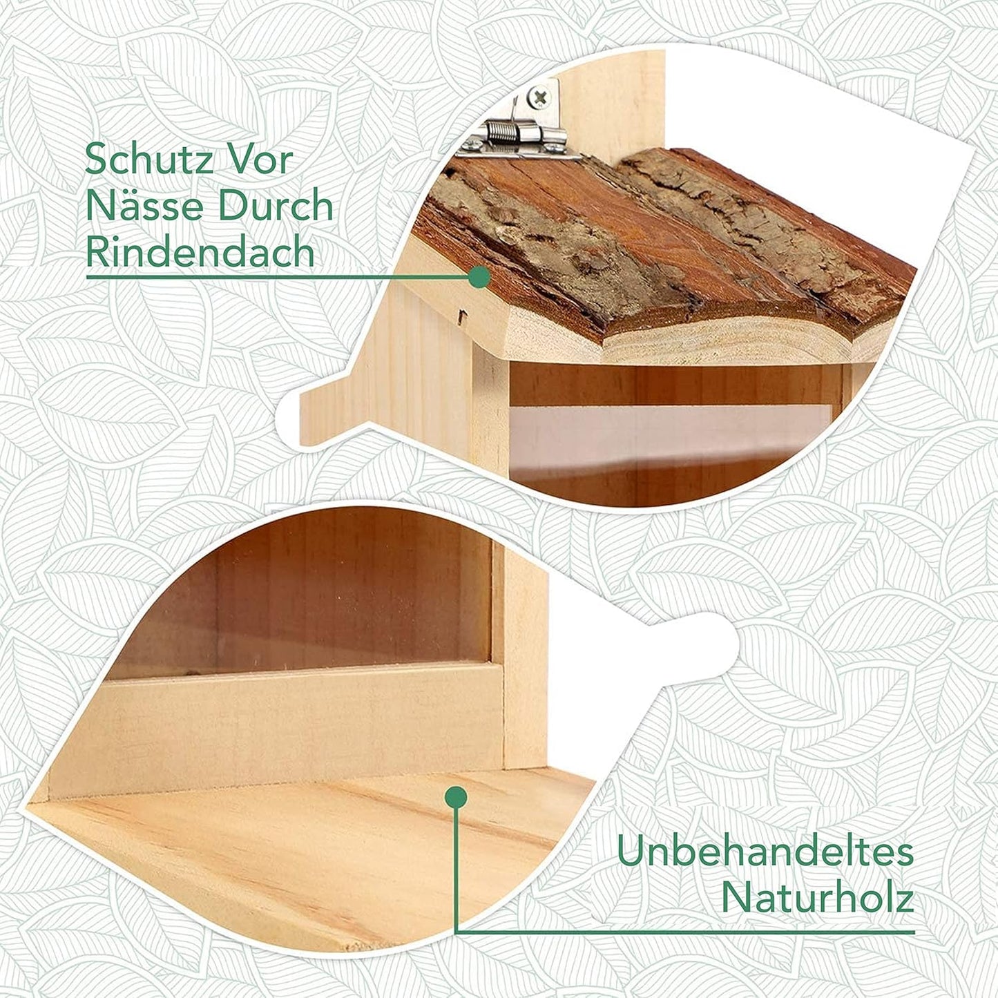 Eichhörnchen Futterhaus, 12,5cm x 29cm x 25cm (LxBxH)