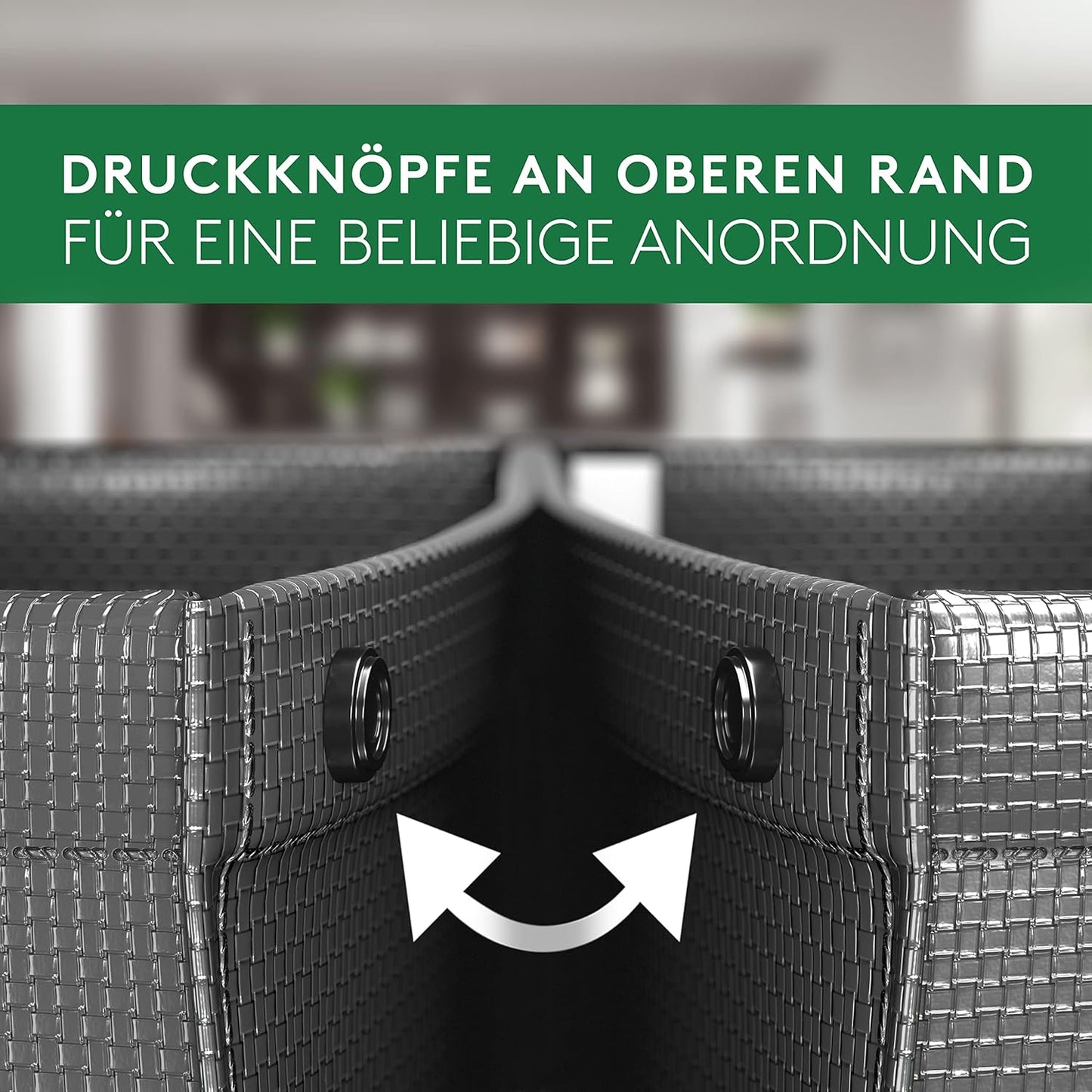 3-teilige Mülltrennsystem, Black Edition|Medio