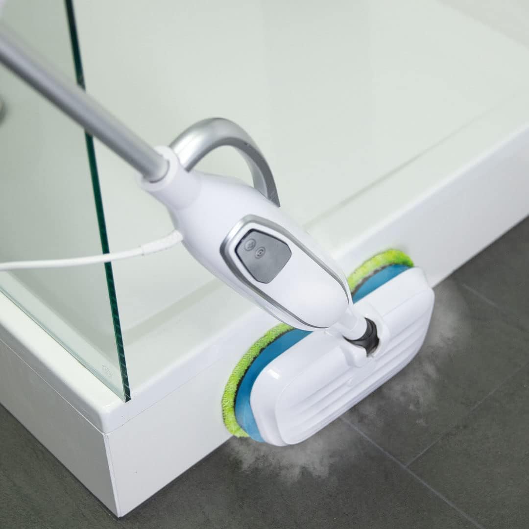 Steam Twister - Rotierender Dampfreiniger mit Zubehör-Set, Steam Twister weiss