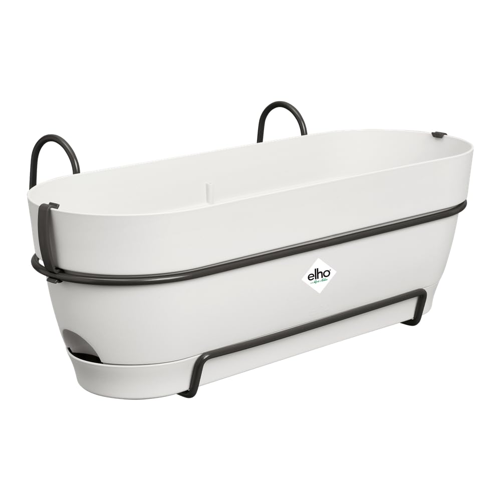 Vibia Campana Balkonkasten mit Wasserreservoir, Seidenweiss 50 cm
