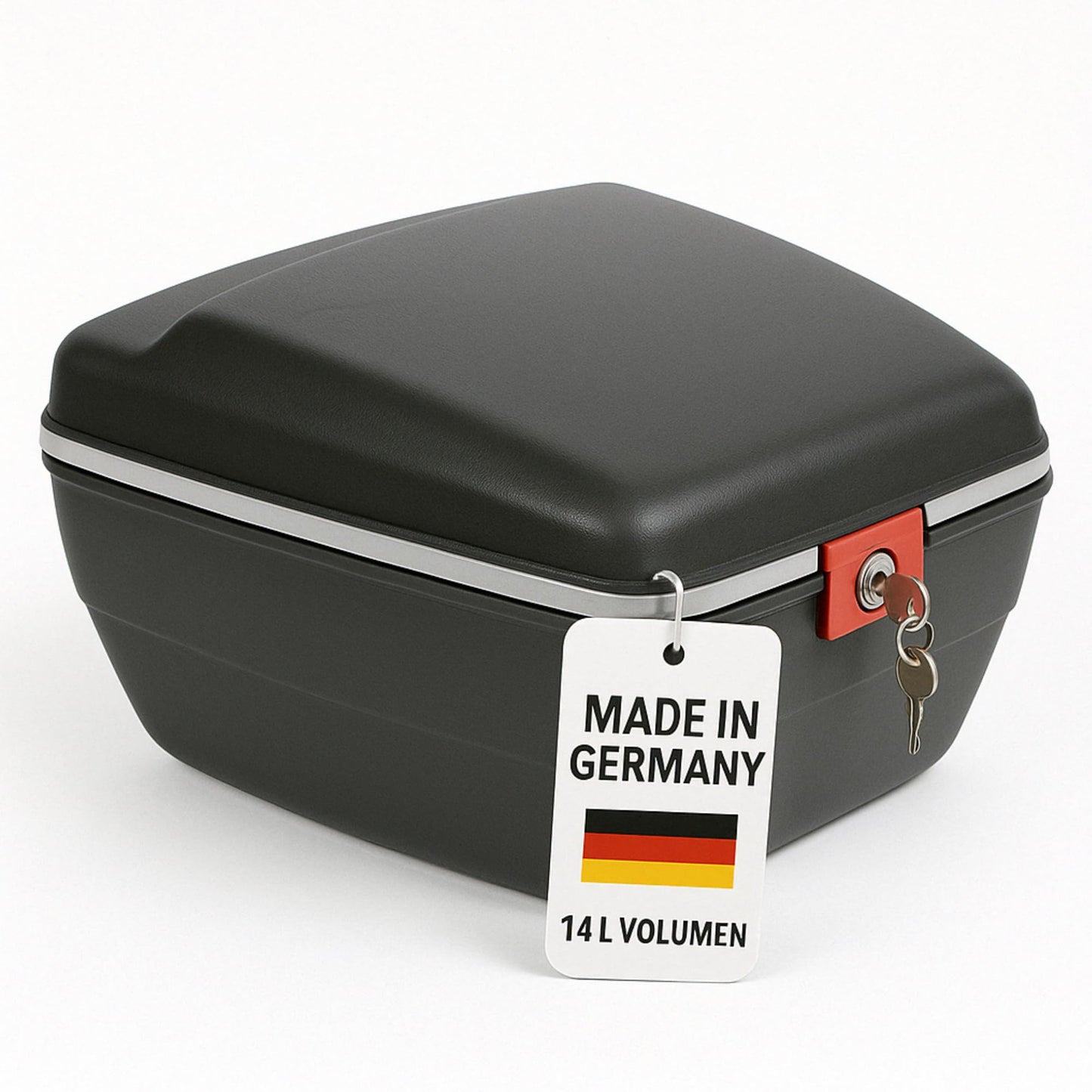 Touring-Tresor abschliessbarer Fahrradkoffer, Schwarz 1er Set
