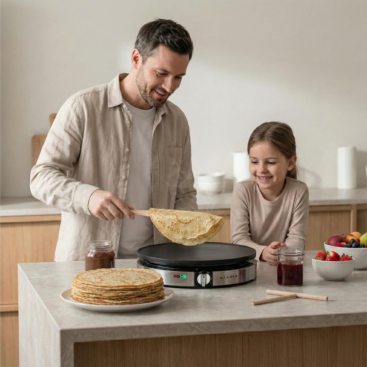 Crepes Maker mit 30cm antihaftbeschichtetem Eisen, Classic 1400