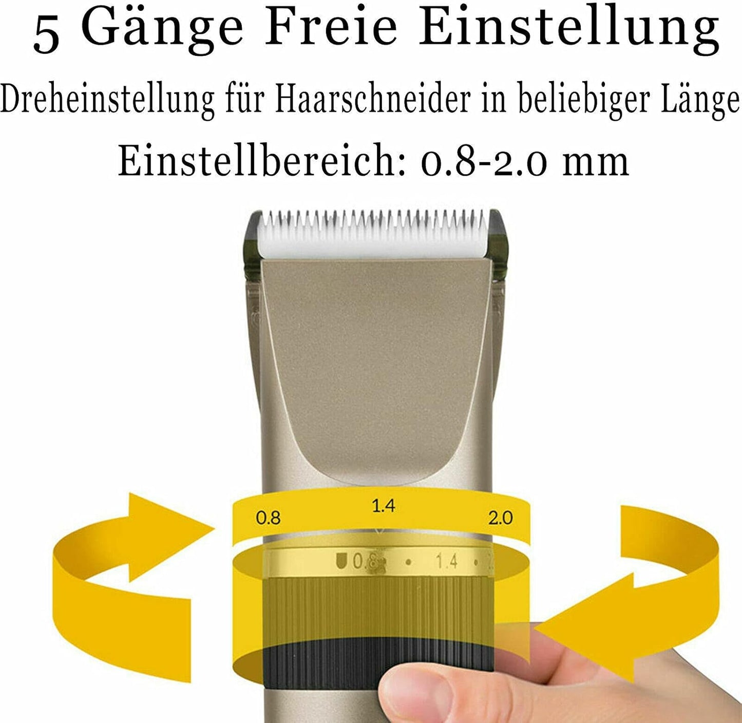 Leise Profi Tierhaarschneidemaschine mit Aufsteckkämmen