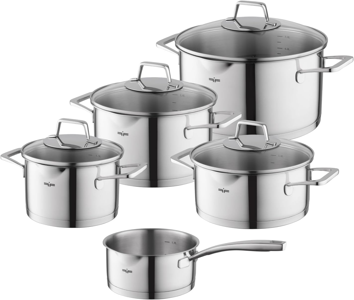 9-teiliges Kochtopf-Set mit Deckel, Lumio 9-Teilig