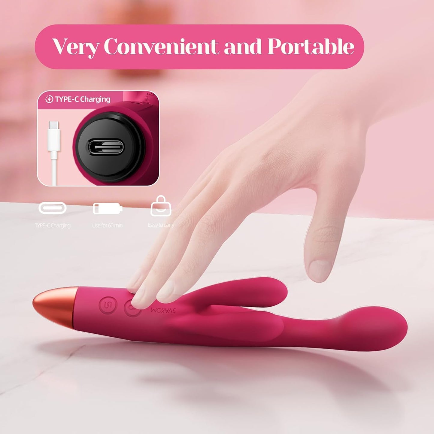 Tribunny Vibrator Dildo mit 12 Vibrationsmodi für Paare, SVAKOM TRIBUNNY Vibrator