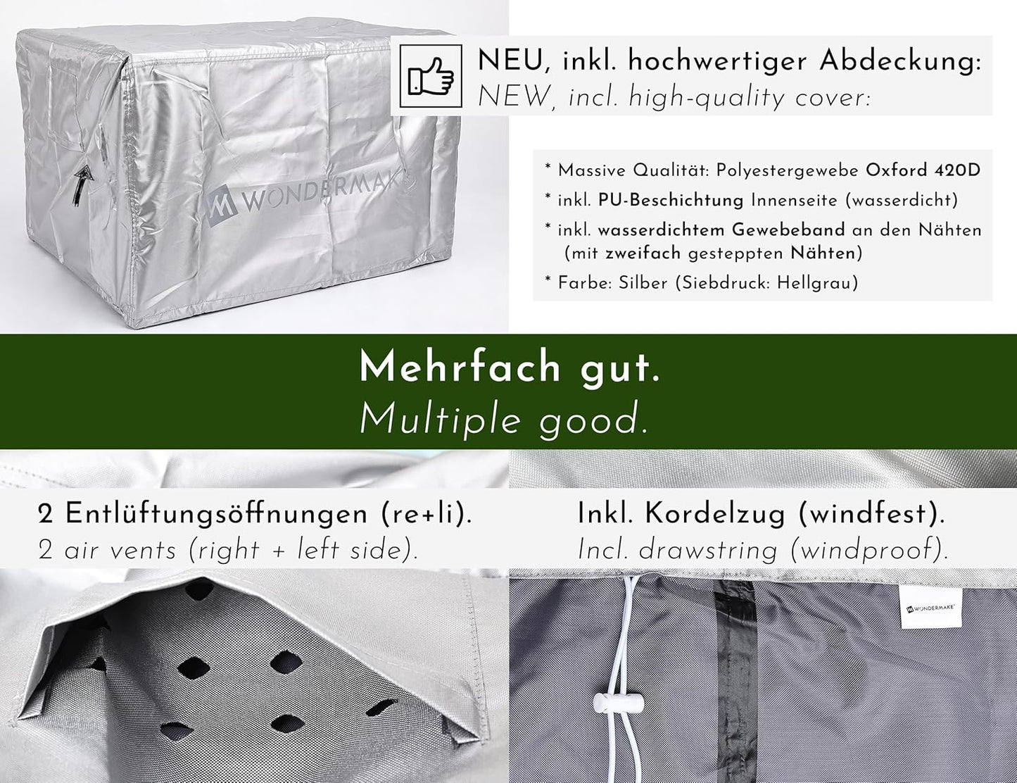 Design-Kindersitzgruppe "sedensa2" mit Abdeckung, Fichte, Beige + Grau