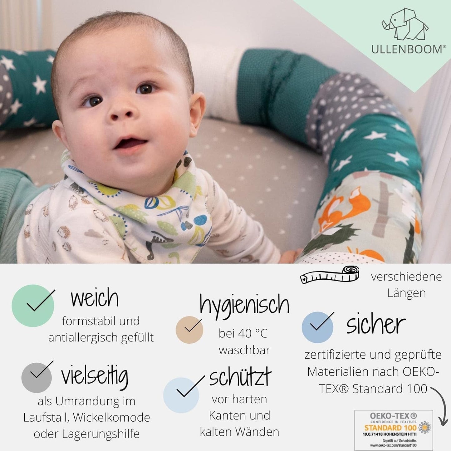 Baby Bettschlange Wale 200 cm