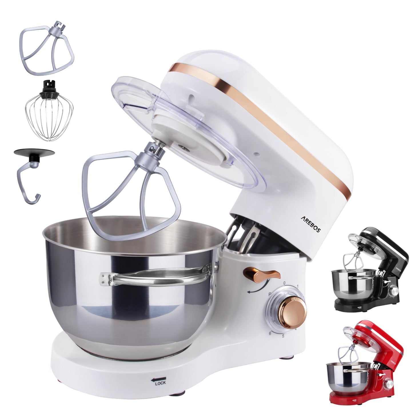 Küchenmaschine mit Rührschüssel, Weiss