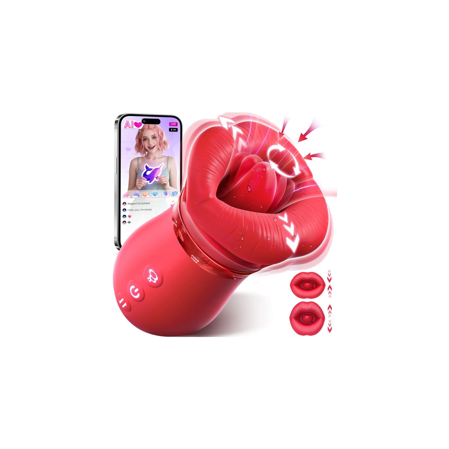 Vibratorenset für Frauen mit KI-App und Leckvibrationen