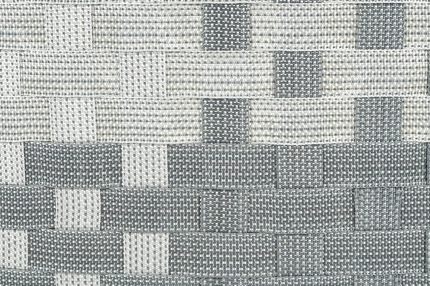 Wäschekorb Wäschebehälter aus Nylon (44x32x52 cm), Grau-weiß