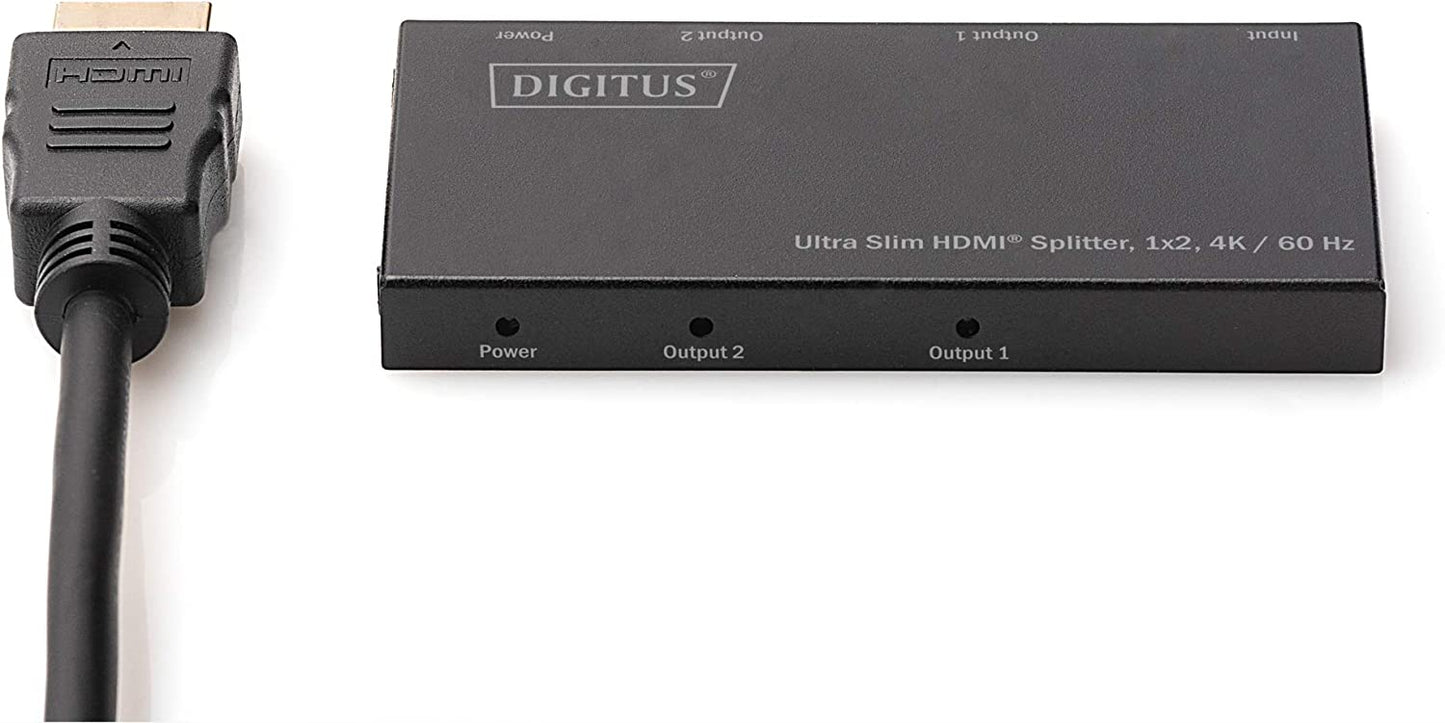 Ultra Slim HDMI Splitter, 1x2, 4K / 60 Hz, 1x4 - 4K/60Hz