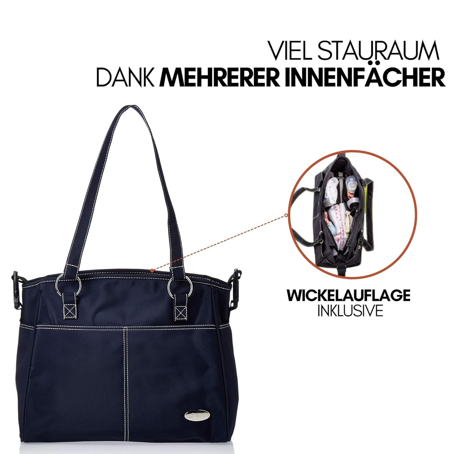 City Bag Wickeltasche mit Wickelunterlage, Navy