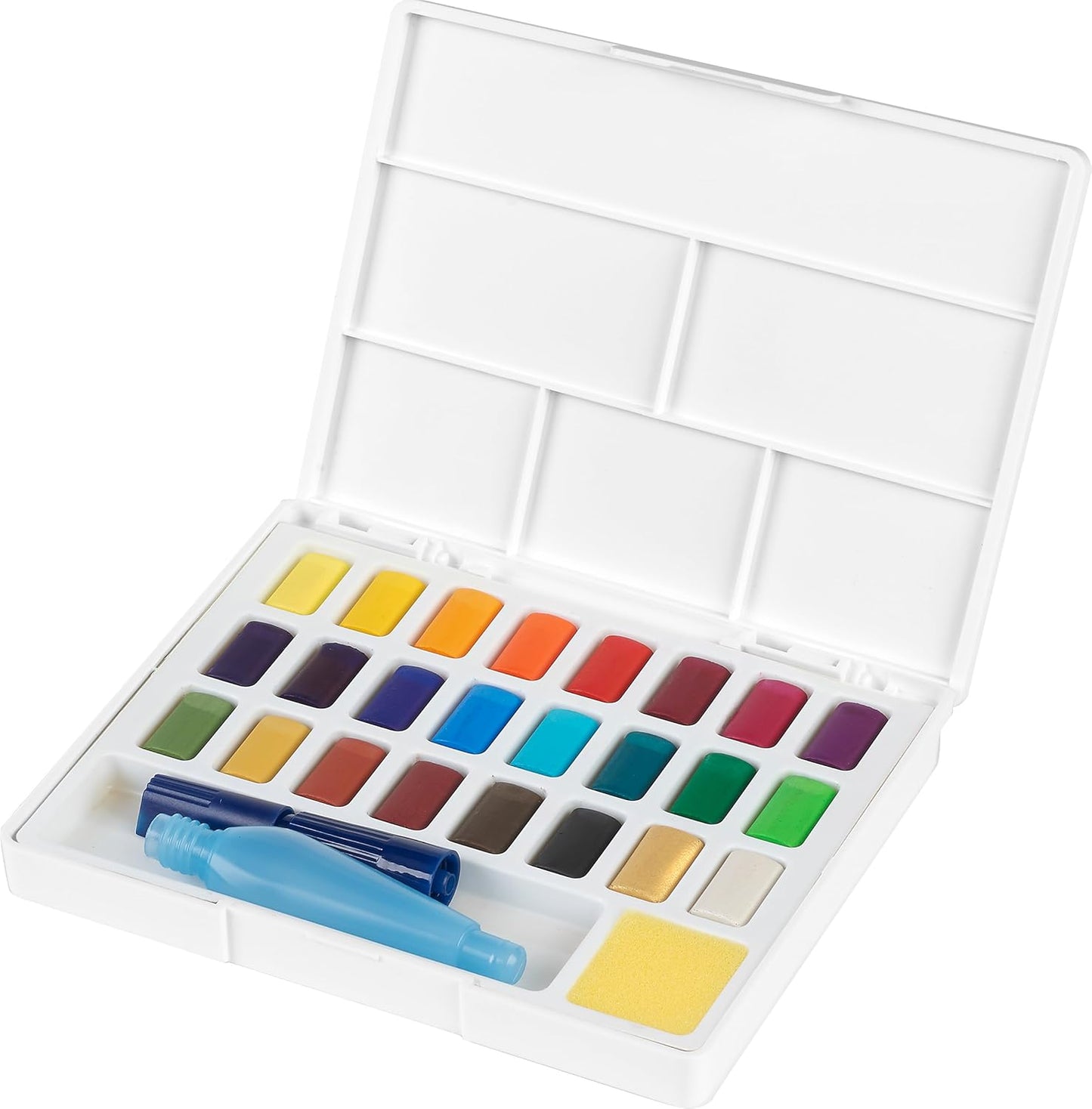 26-teiliges Aquarellfarben-Set mit Mischpalette, 26-teiliges Set, Aquarellfarben
