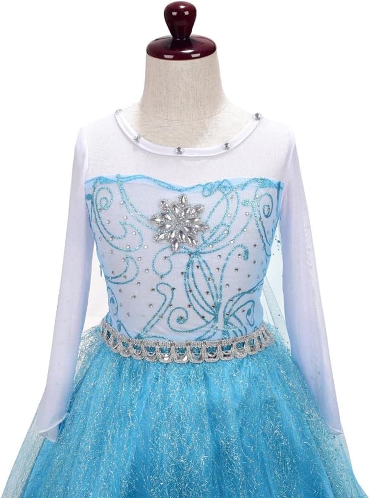 Prinzessinnen-Kleid mit Schleppe und Zubehör, Stil F (Fester Zug) - mit Zubehör 2 Jahre
