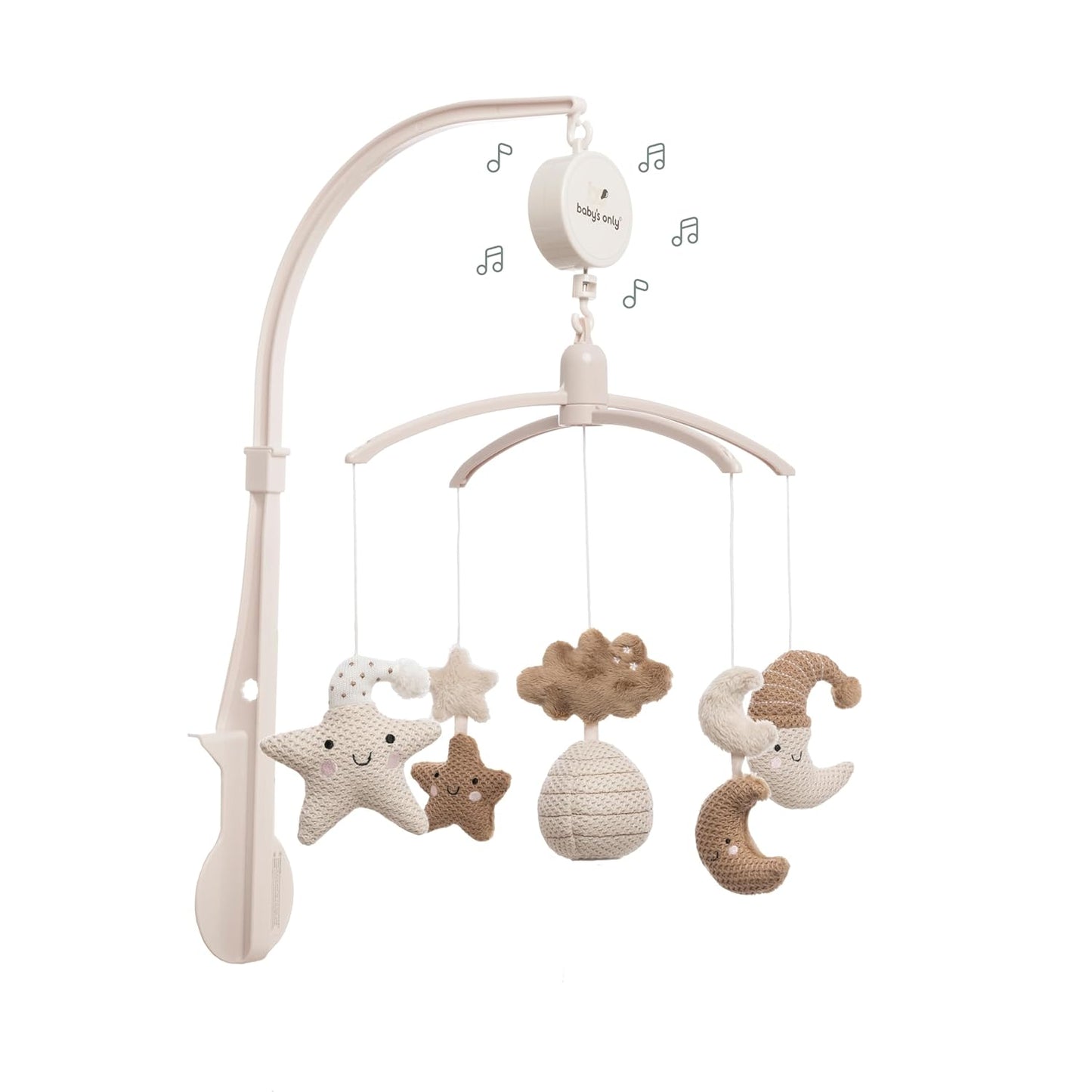 Musik-Mobile Baby Heaven mit Spieluhr und Figuren, Clay/Warm Linen