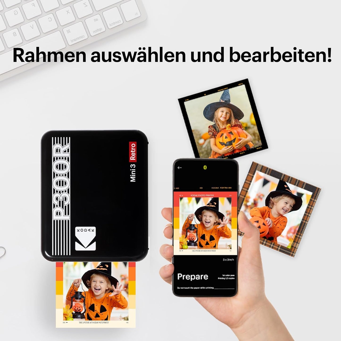 Fotodrucker Mini 3 Retro, s Schwarz