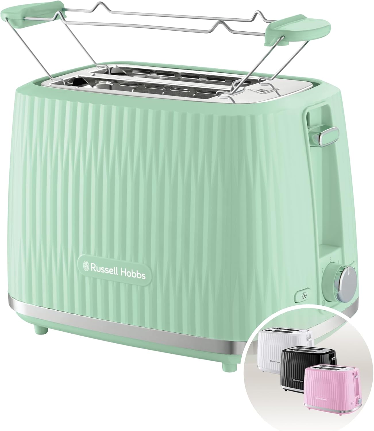 Eden Toaster für 2 Scheiben (mit Brötchenaufsatz), Pistazie