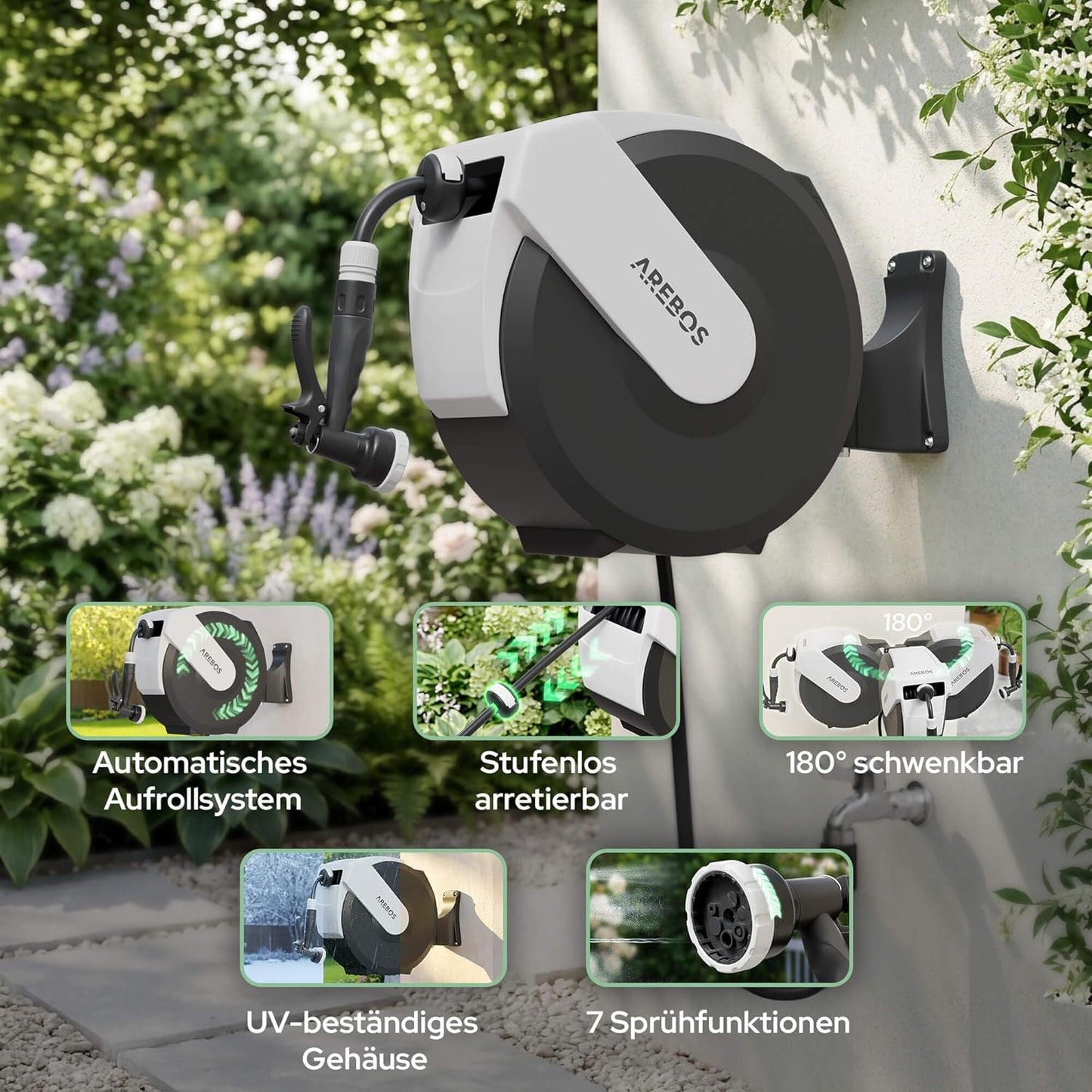 Gartenschlauchaufroller 35m