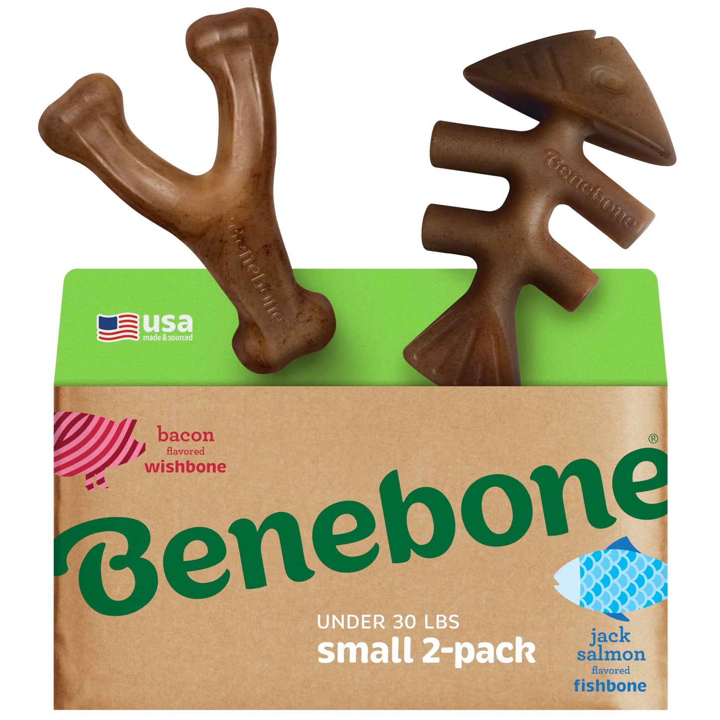 Hundekauspielzeug 2er-Set, Fishbone/Wishbone, Fishbone/Wishbone Small