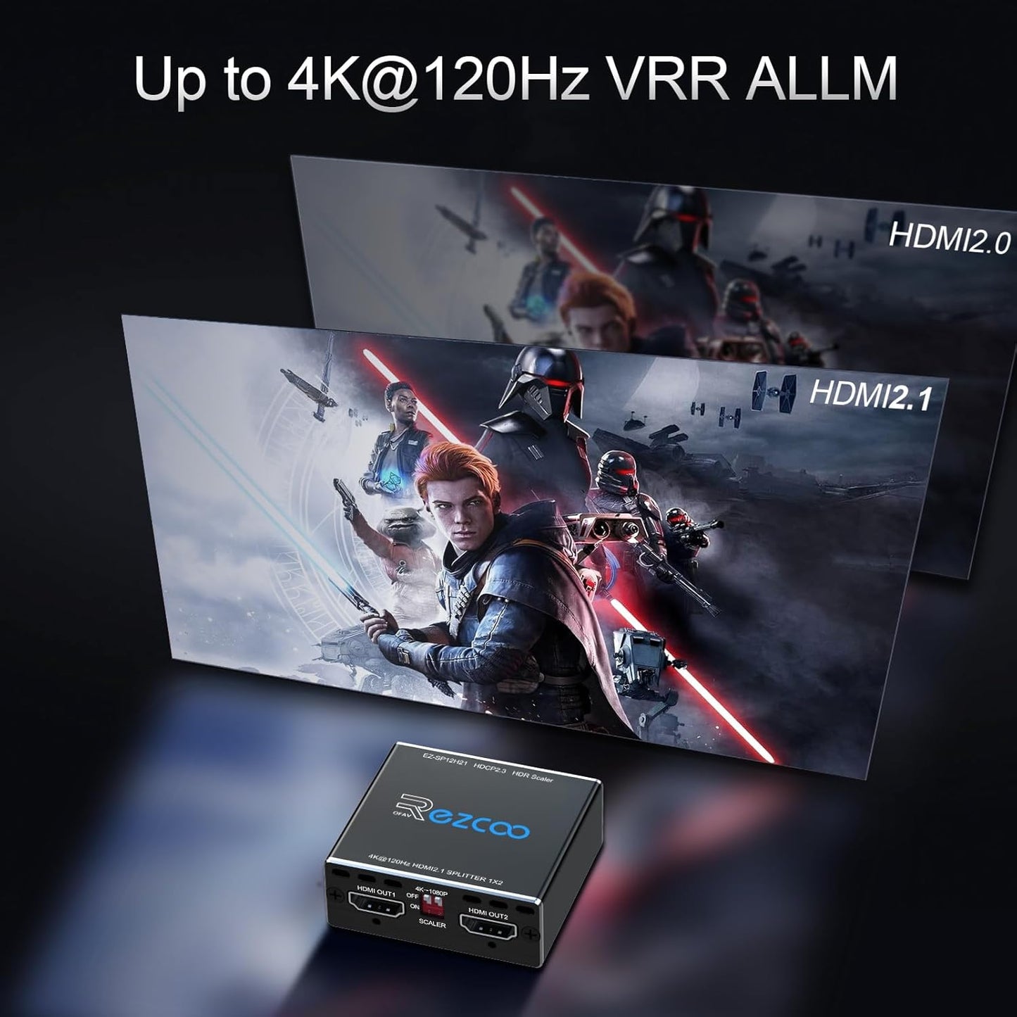 HDMI 2.1 Splitter für 4K/8K Dual Monitore