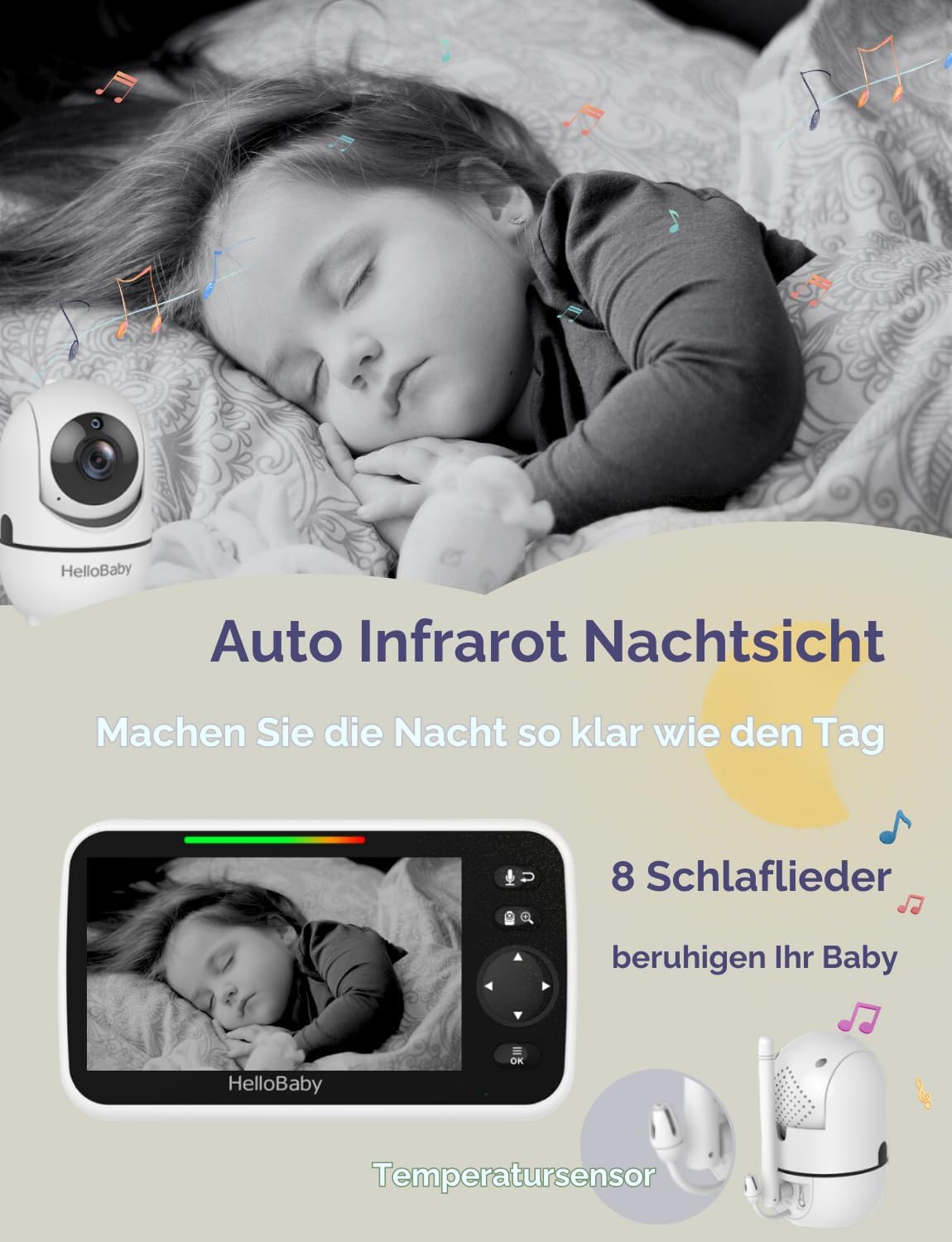 HB6550 Babyphone mit Kamera, HB6550