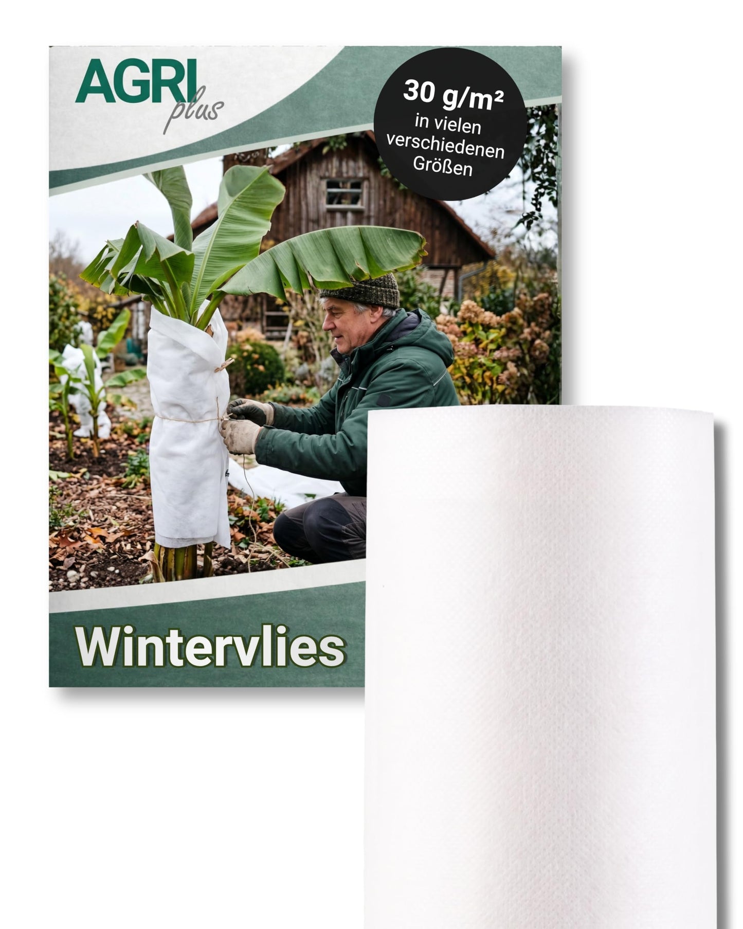 Frostschutzvlies 30 g/m², reissfest & atmungsaktiv, 2,40 x 100m