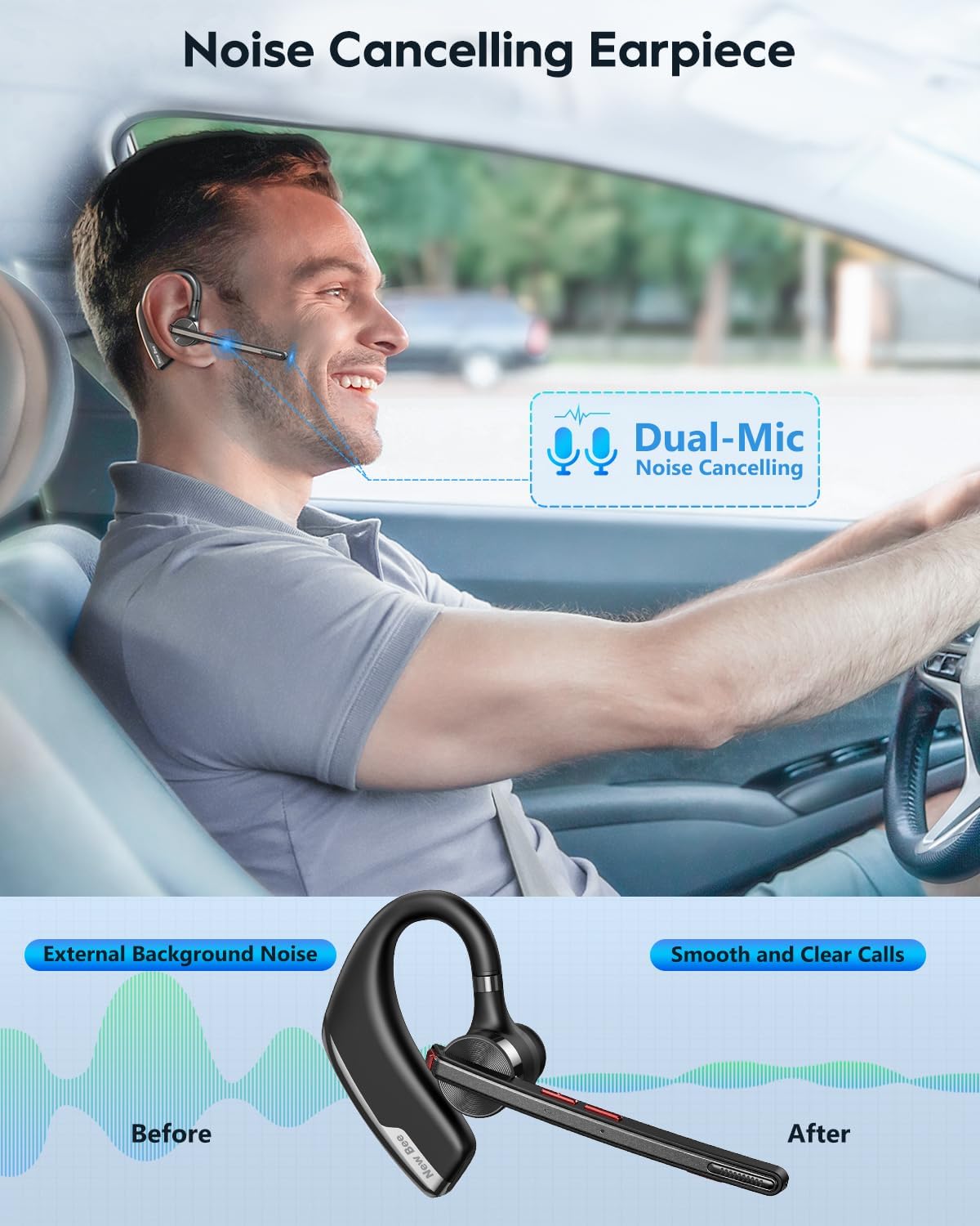 Bluetooth Headset, Schwarz