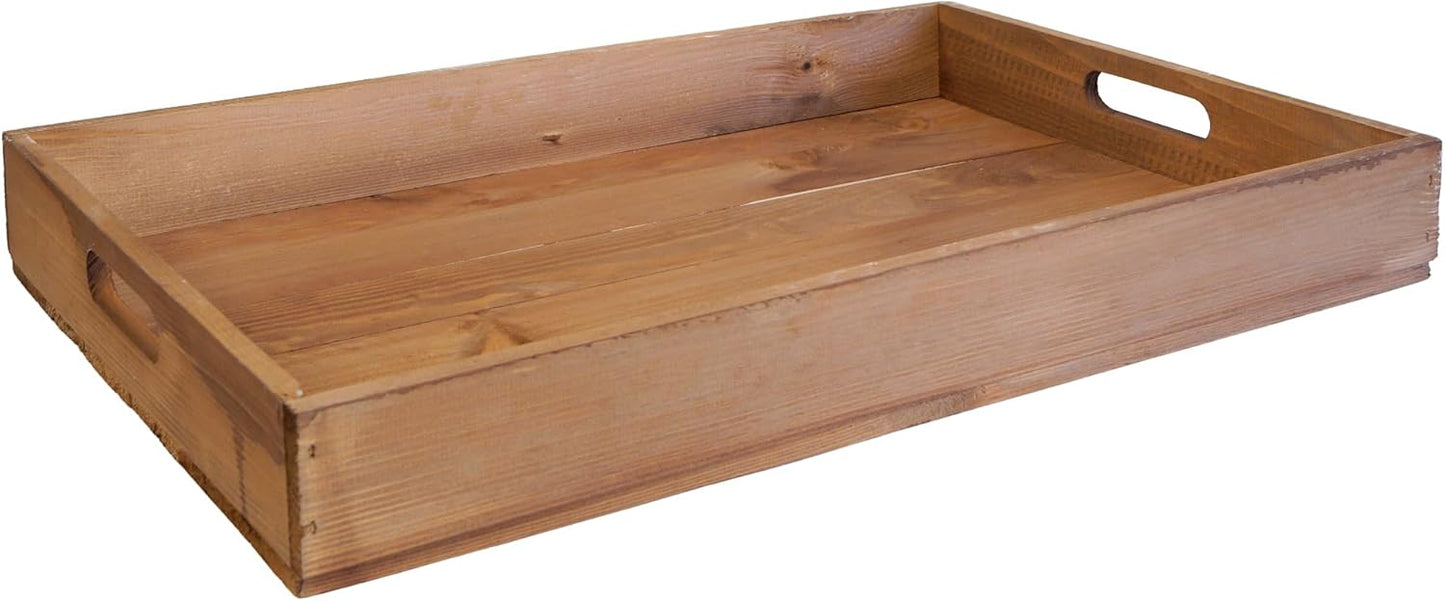 Serviertablett aus Holz 60x40x8cm, Braun