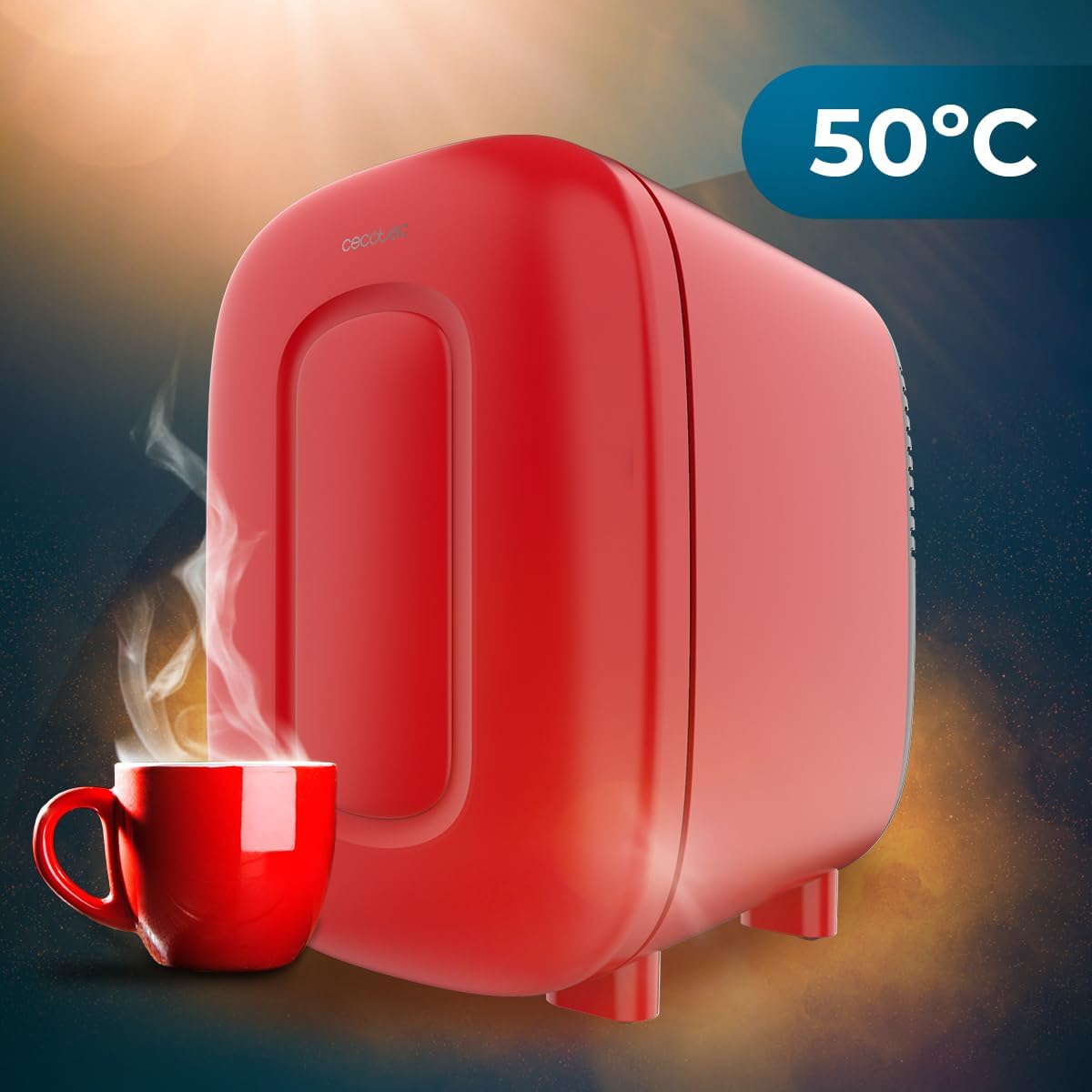 Mini-Kühlschrank mit Kühl- und Heizfunktion, 4 Liter, 4 L | Bora Rot