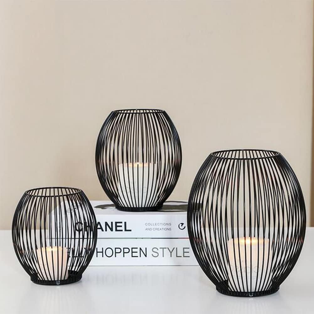 Kerzenständer-Set, Schwarz