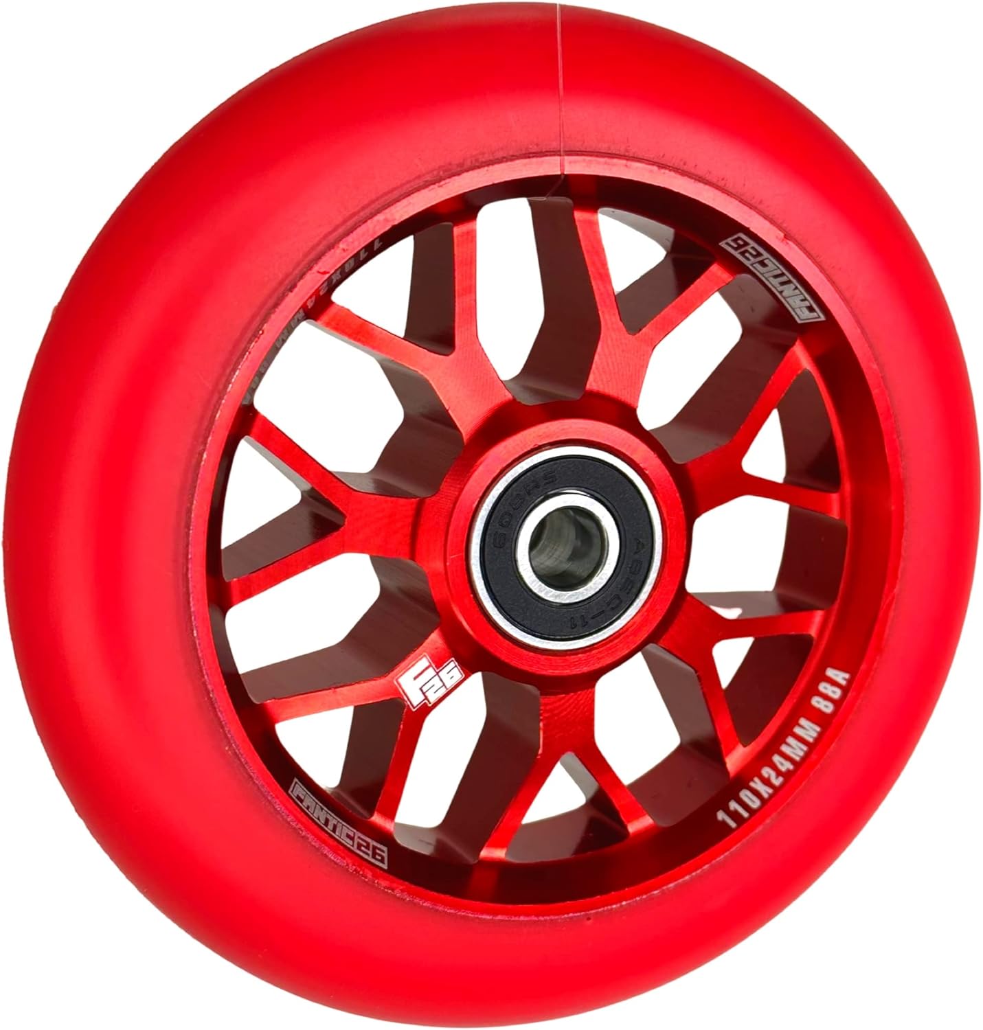 Stunt Scooter Ersatzrad, Rot/Pu Rot