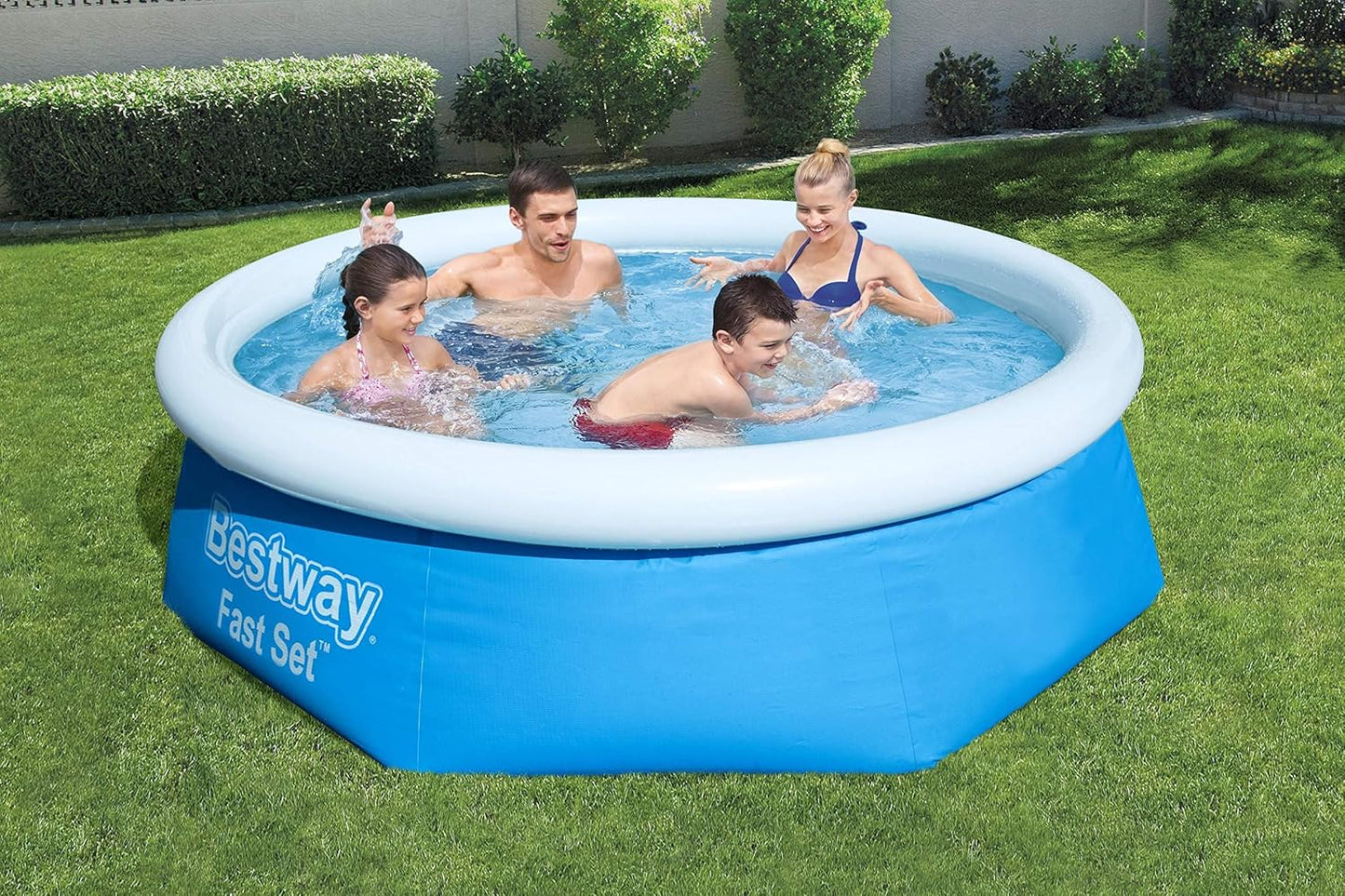 Fast Set Pool mit Filterpumpe, 244x66 cm Blau Single