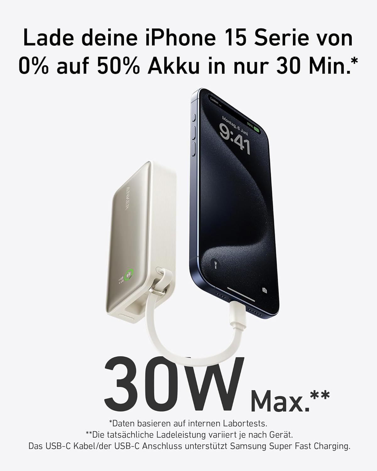 Nano Power Bank, Weiss