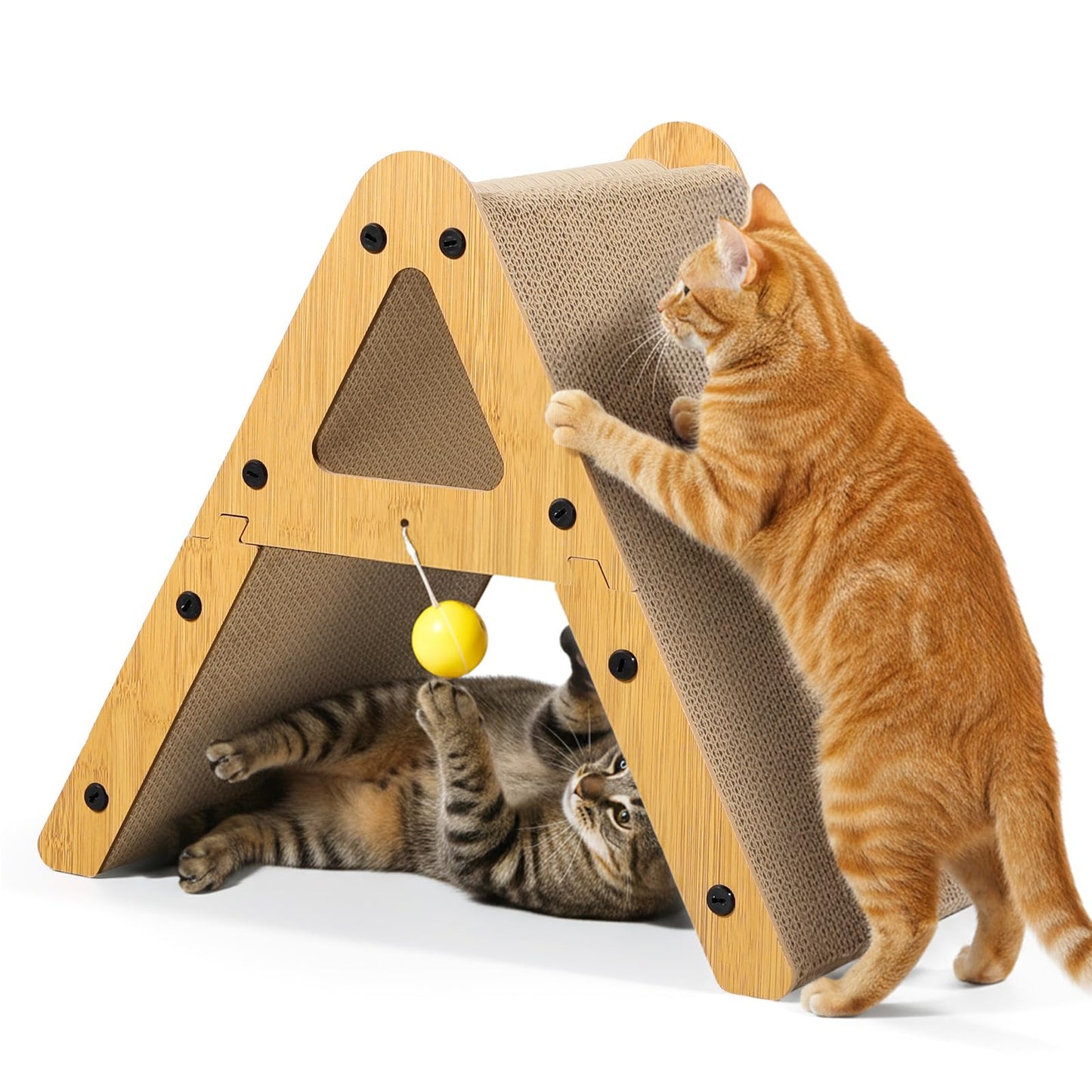Kratzbrett für Katzen, A-Form, 44 x 39 x 29.5 cm (4 cm Dicke)