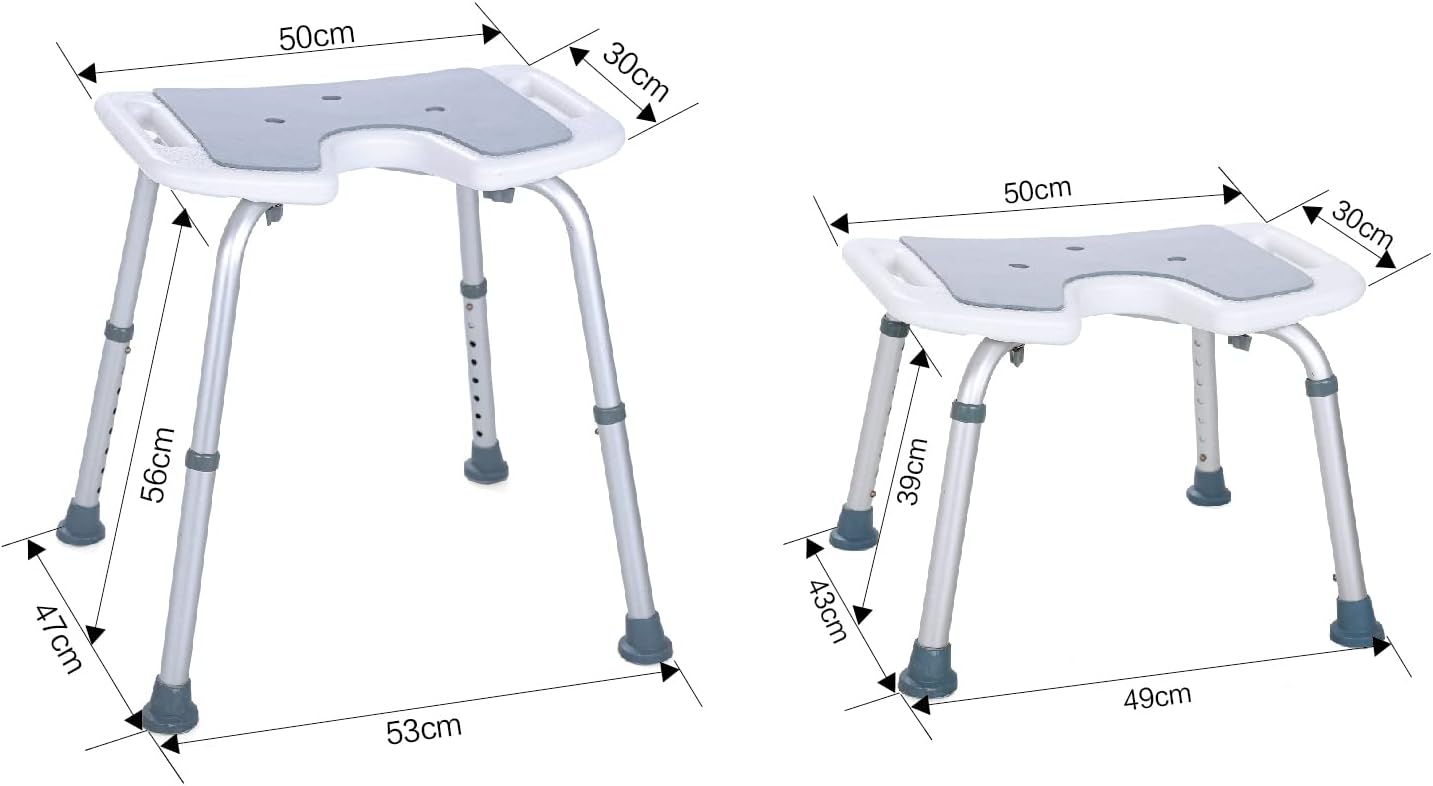 Komfort-Duschsitz mit Hygieneausschnitt, Hygiene Komfort