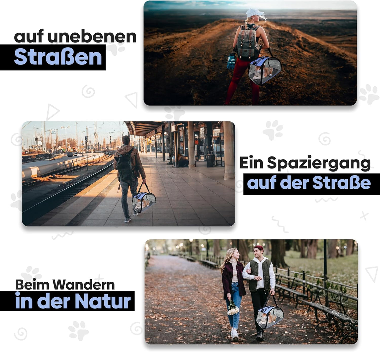 Tragetasche für Hunde und Katzen, Hellblau