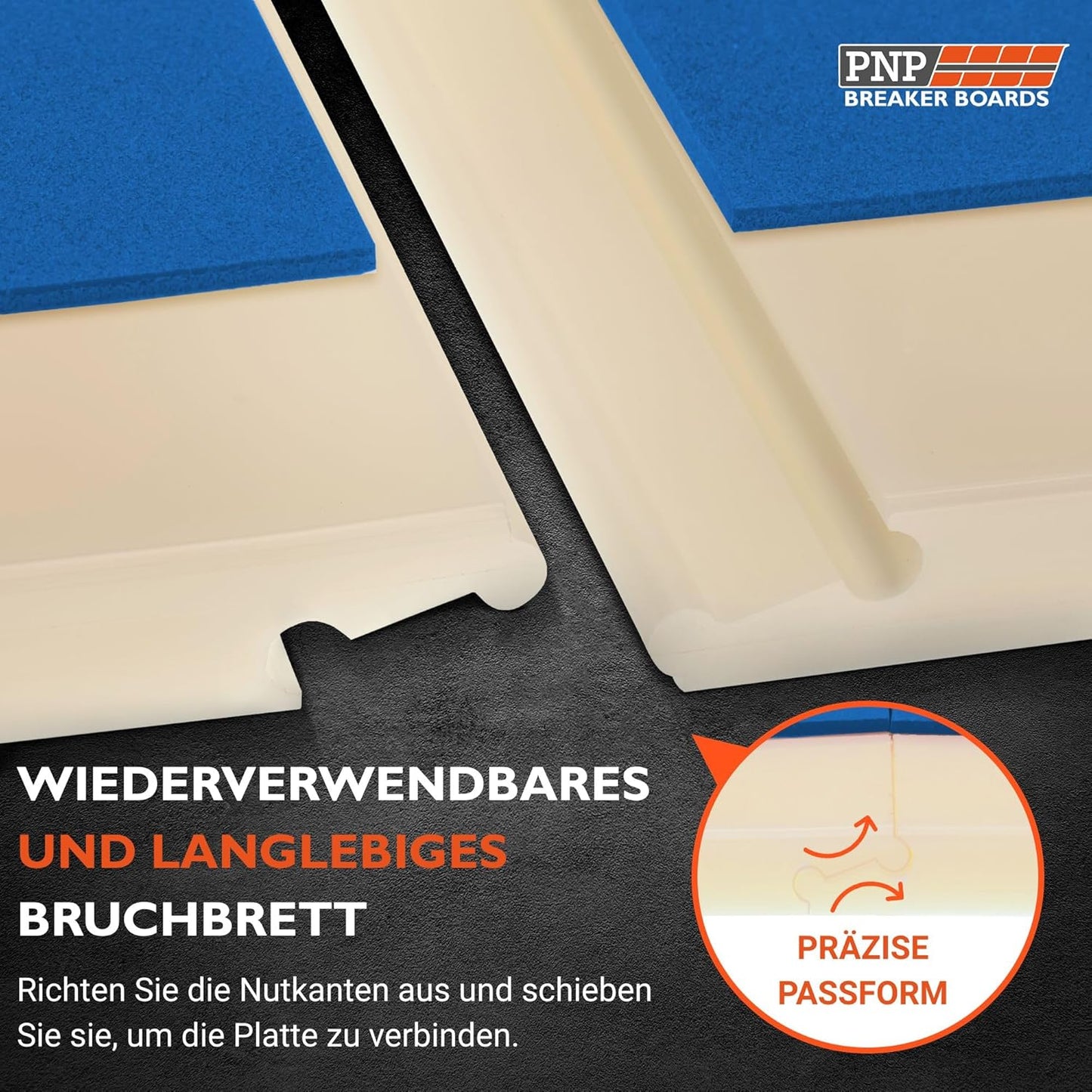Schlagbretter für Taekwondo-Karate, 25 - Natur - Blau Pad