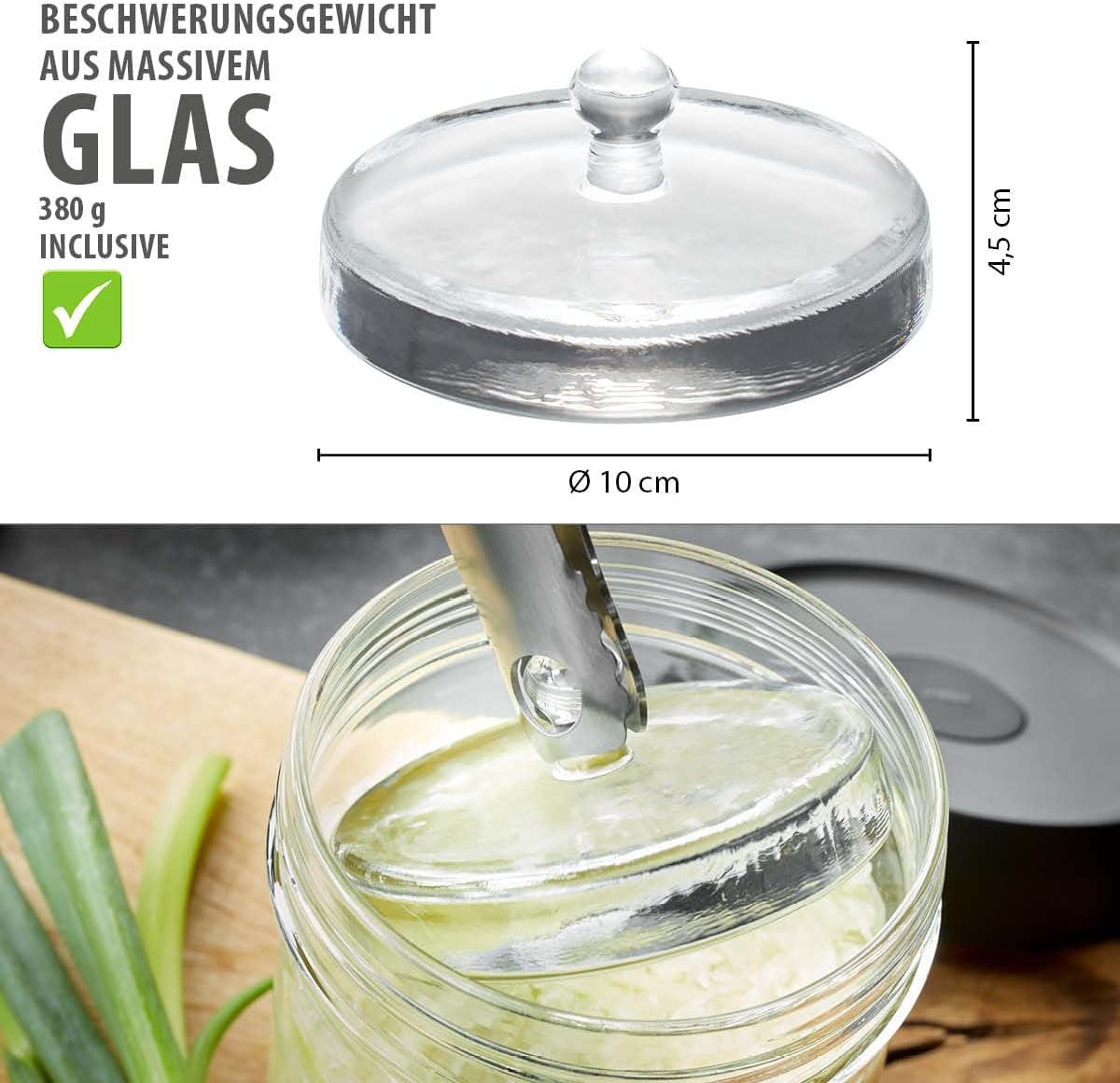 4-teiliges Fermentierset Nativo, 1 Liter (mit Stößel und Zange)