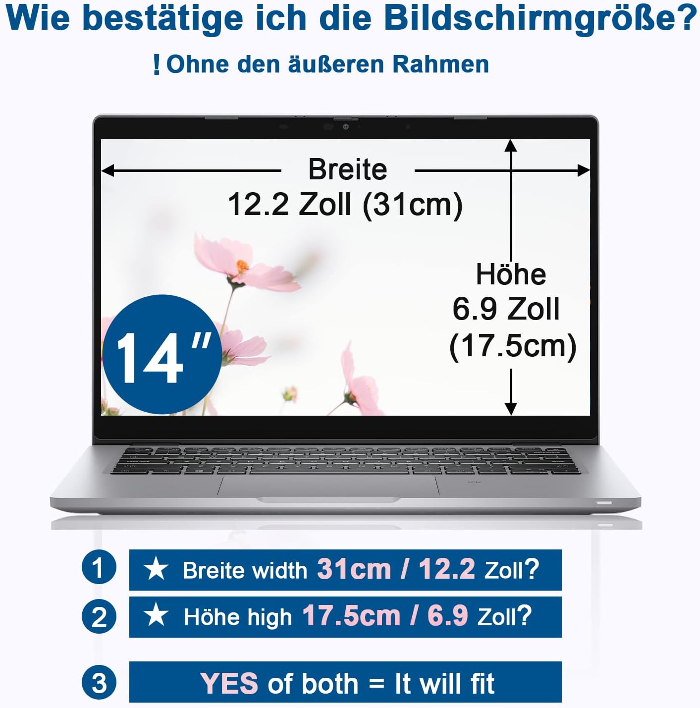 Displayschutz, 3. 14 Zoll-16:9 Seitenverhältnis
