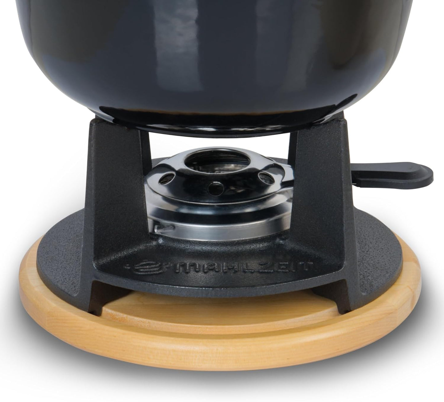 Fondue Set für 6 Personen, Schwarz / Creme Emailliert
