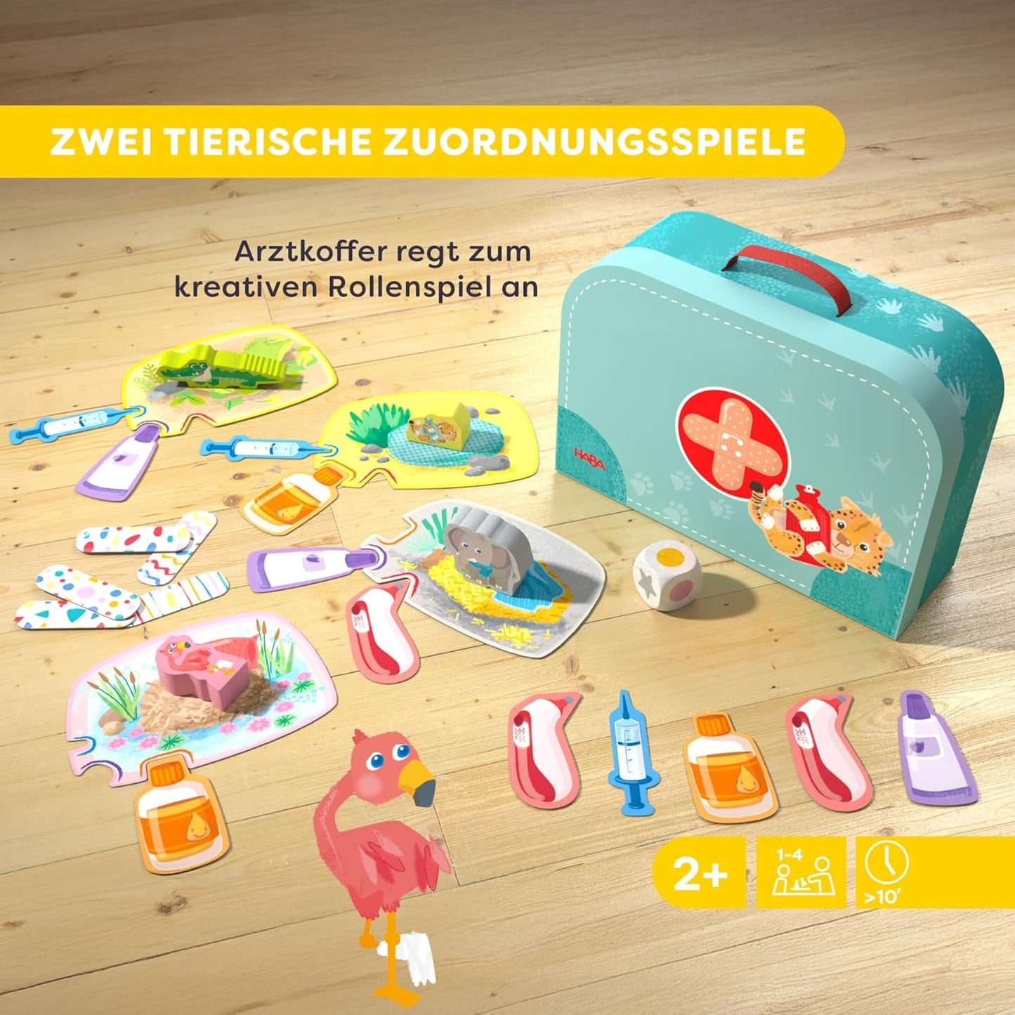 Tierarzt-Würfelspiel für Kinder ab 2 Jahren