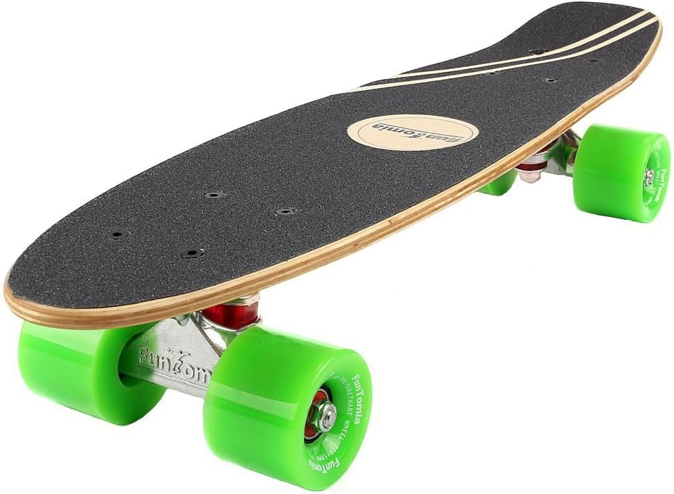 Mini-Board Cruiser, Orange Skater / mit grünen Rollen