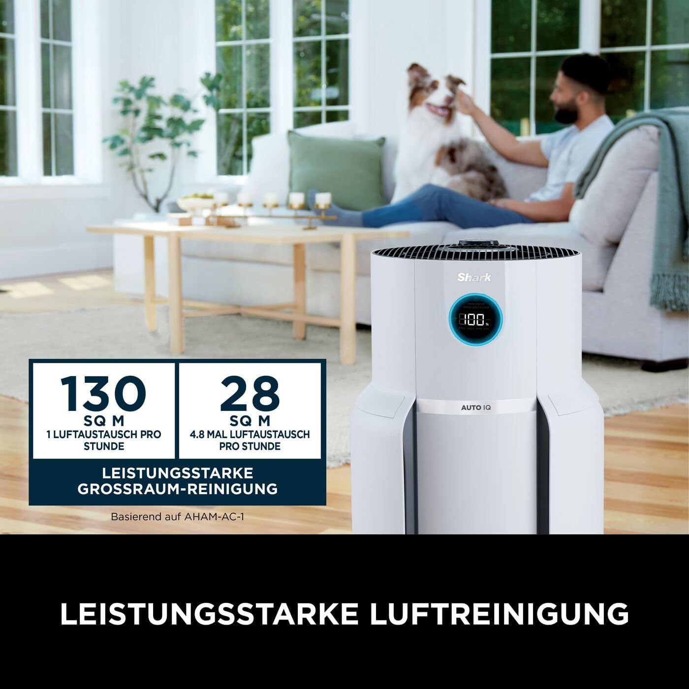 NeverChange Luftreiniger HP300, für 130sqm Raumgröße Weiß