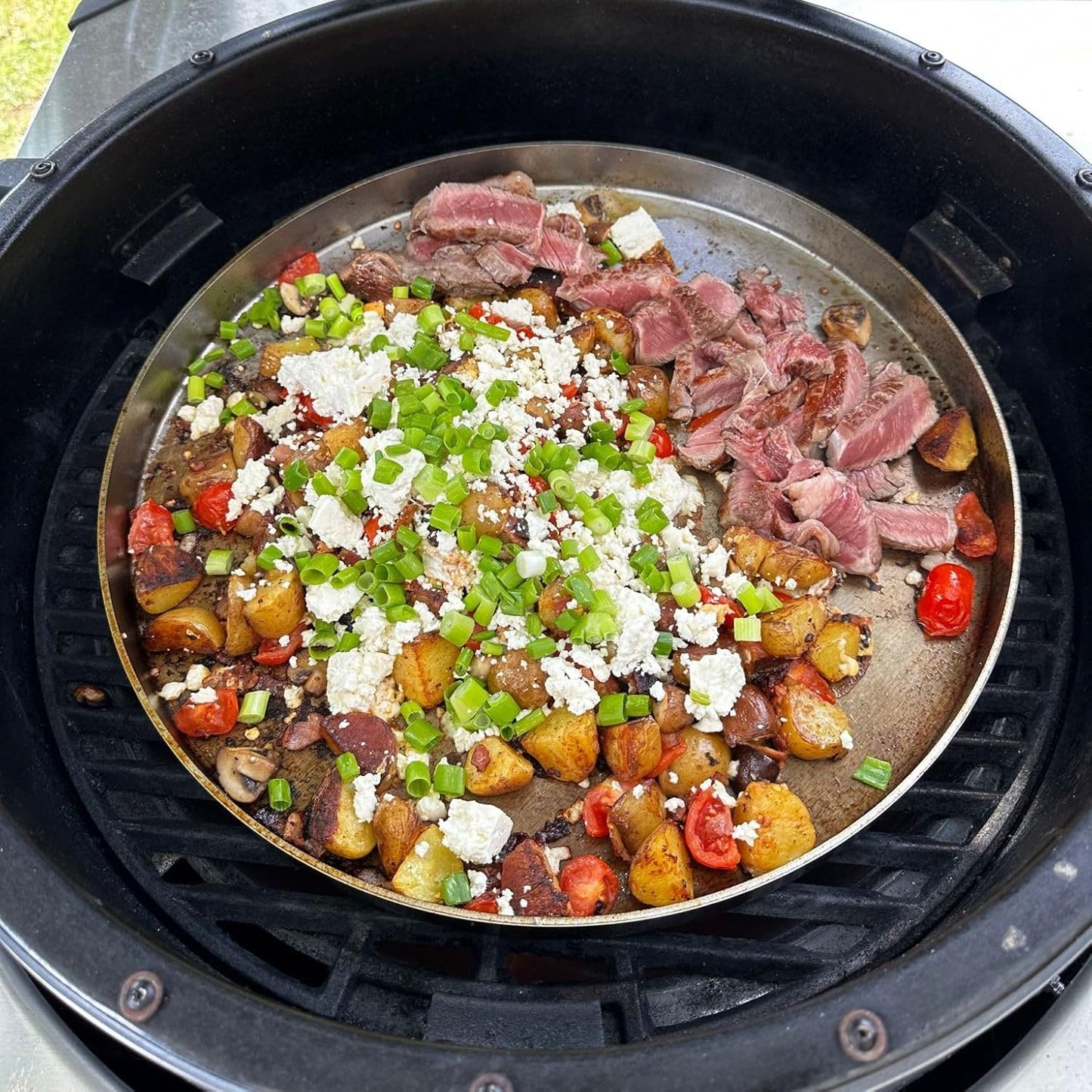 Grillplatte für Gas- und Kohlegrills, Rund 40cm