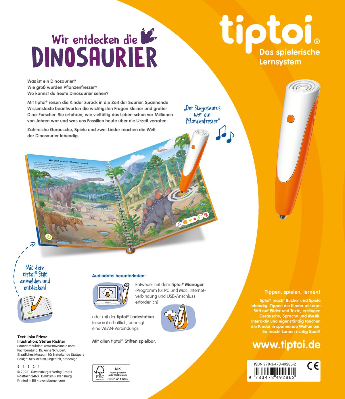 Tiptoi Wir entdecken die Dinosaurier Buch, Spiralbindung