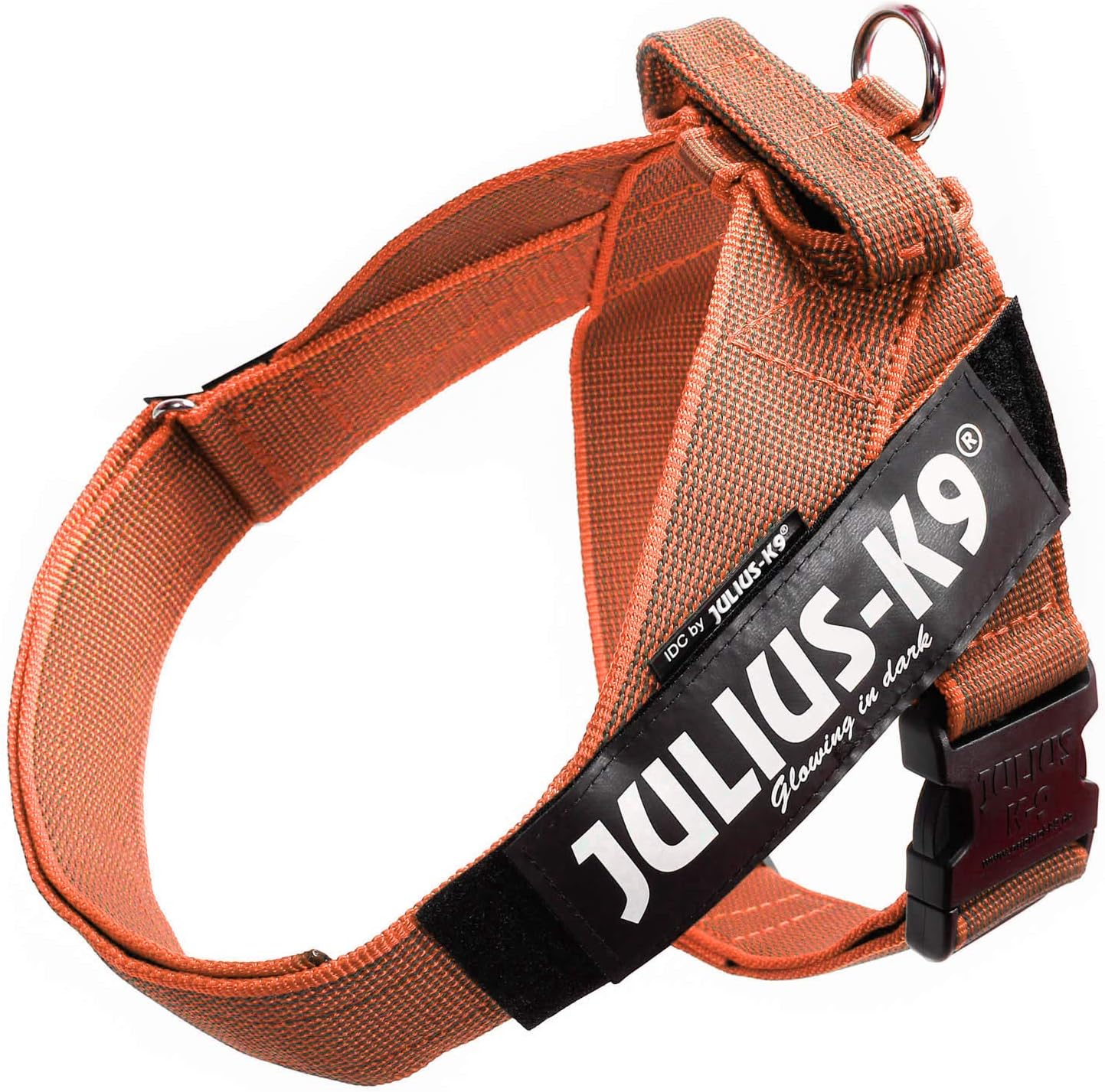 IDC Color & Gray - Beltgeschirr für Hunde, orange-grau / 2XL / Grösse 3