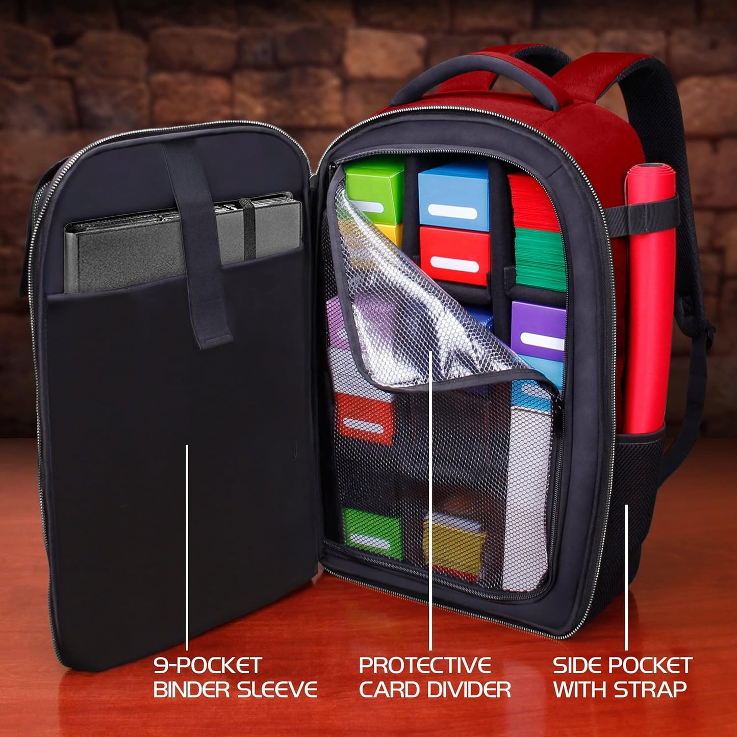 Tabletop Collector's Edition Card Storage Backpack, Drachen Rot